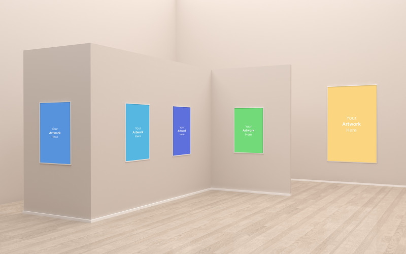 Art Gallery Frames with Different Directions product mockup