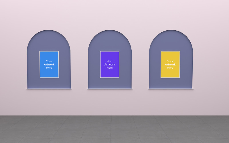 Art Gallery Three Frames product mockup