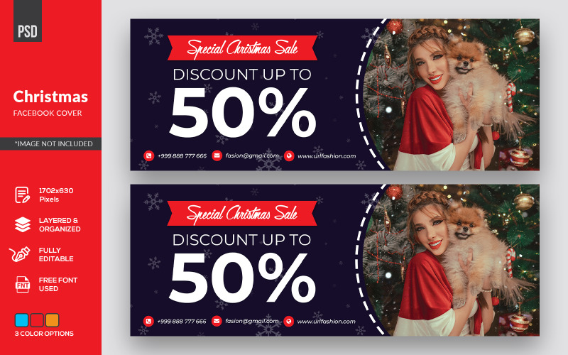 Download Шаблон для соцсетей "Christmas Facebook Cover Social Media Template" / Christmas Facebook Cover Social Media Template - Шаблон для соцсетей на тему графика merry christmas,christmas,facebook cover,store,sale banner,shopping,sale,seasons,friday,fashion,social media,banner template,social,fb,timeline,cover page,discount,design,template,modern