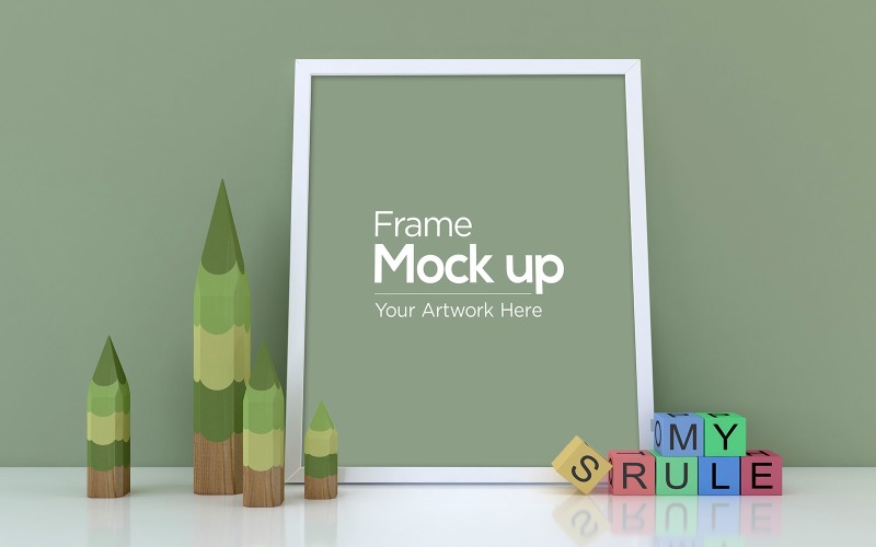 Download Мокап для продукта "Kids Frame Design with Alphabets Cube product mockup" / Kids Frame Design with Alphabets Cube product mockup - Мокап для продукта на тему графика childhood,cute,boy,girl,decorative,decor,table,children,photo,floor,toy,home,mockup,blank,room,frame,poster,child,wall,art