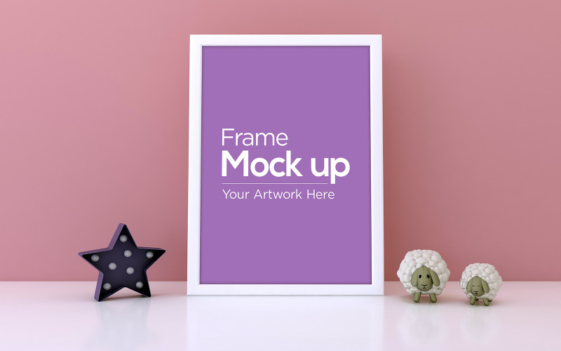 Download Мокап для продукта "Kids Photo Frame Design with Lighting Star and Sheep product mockup" / Kids Photo Frame Design with Lighting Star and Sheep product mockup - Мокап для продукта на тему графика childhood,cute,boy,girl,decorative,decor,table,children,photo,floor,toy,home,mockup,blank,room,frame,poster,child,wall,art