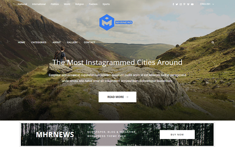 MhrNews - Online Newspaper and Magazine HTML Website Template