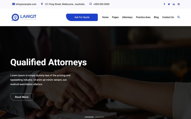 WordPress motiv LawGit Law, Lawyer & Attorney