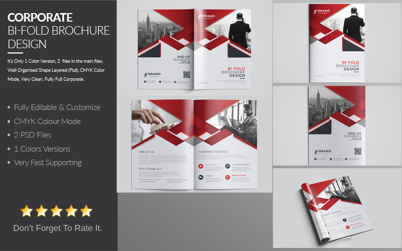 Download Фирменный стиль "Bi-fold Brochure - Corporate Identity Template" / Bi-fold Brochure - Corporate Identity Template - Фирменный стиль на тему графика brochure,business,catalog,company,corporate,design,information,magazine,management marketing,modern,multi,multipurpose,pages,professional,profile,purpose,template,psd,creative
