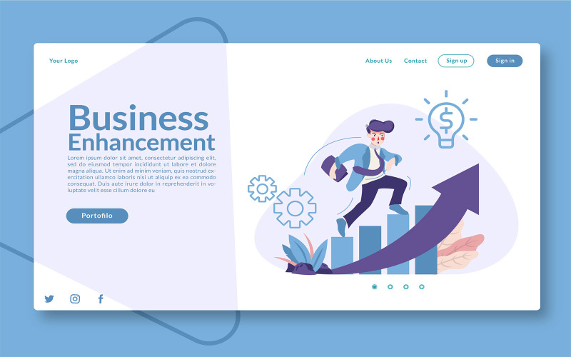 Download Фирменный стиль "Business Enhancement - Landing Page GR - Corporate Identity Template" / Business Enhancement - Landing Page GR - Corporate Identity Template - Фирменный стиль на тему графика business,clean,company,corporate,creative,header,illustration,illustrator,kids,landing,landingpage,marketing,modern,page,party,promotion,simple,startup,template,ui