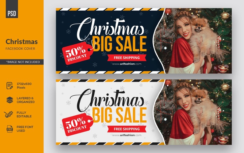 Download Шаблон для соцсетей "Christmas Facebook Cover Social Media Template" / Christmas Facebook Cover Social Media Template - Шаблон для соцсетей на тему графика merry christmas,christmas,facebook cover,store,sale banner,shopping,sale,seasons,friday,fashion,social media,banner template,social,fb,timeline,cover page,discount,design,template,modern