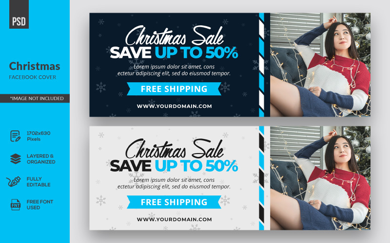 Download Шаблон для соцсетей "Christmas Facebook Cover Social Media Template" / Christmas Facebook Cover Social Media Template - Шаблон для соцсетей на тему графика merry christmas,christmas,facebook cover,store,sale banner,shopping,sale,seasons,friday,fashion,social media,banner template,social,fb,timeline,cover page,discount,design,template,modern