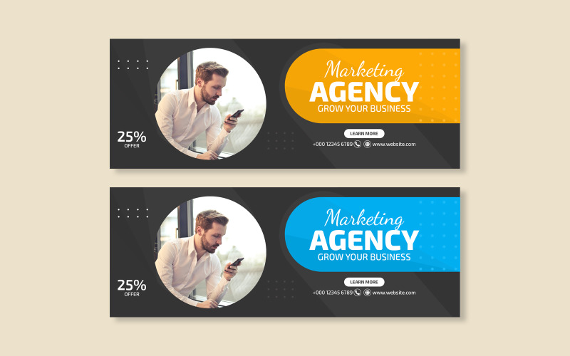 Download Шаблон для соцсетей "Corporate Business Agency Facebook Cover Template for Social Media" / Corporate Business Agency Facebook Cover Template for Social Media - Шаблон для соцсетей на тему графика banner,ads,business,sale,office,ads banner template,online marketing,promotion,instagram post template,discount,social media banner,advertising,square,offer,corporate,store,company,modern,pro