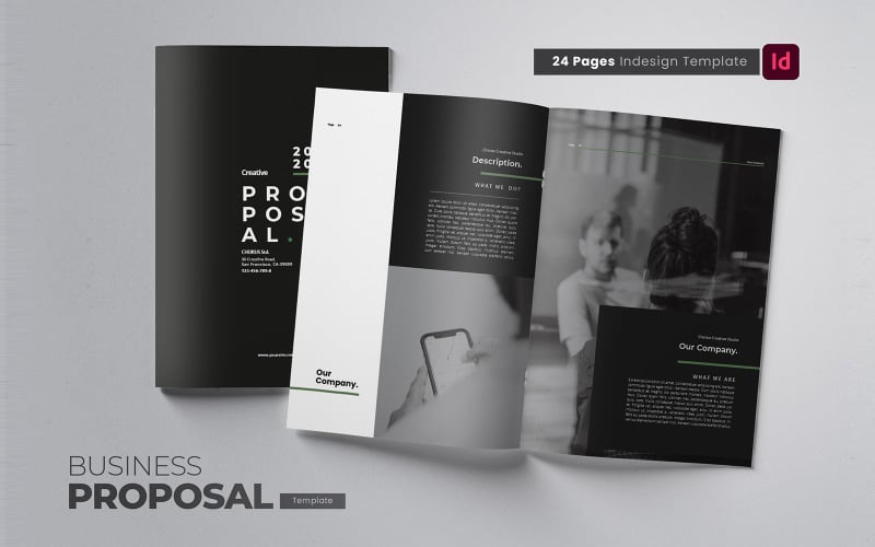 Download Фирменный стиль "Creative Company Proposal Indesign - Corporate Identity Template" / Creative Company Proposal Indesign - Corporate Identity Template - Фирменный стиль на тему графика company,corporate,business,start up,report,proposal,company proposal,business proposal,print template,elegant proposal,companies,creative proposal template,indesign template,stationery,docume