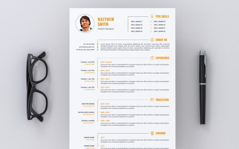 Download Фирменный стиль "Creative Resume - Corporate Identity Template" / Creative Resume - Corporate Identity Template - Фирменный стиль на тему графика clean,cv,elegant,creative,modern,student,professional,skill,template,design