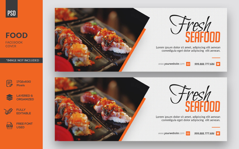 Food Facebook Cover Szablon mediów społecznościowych