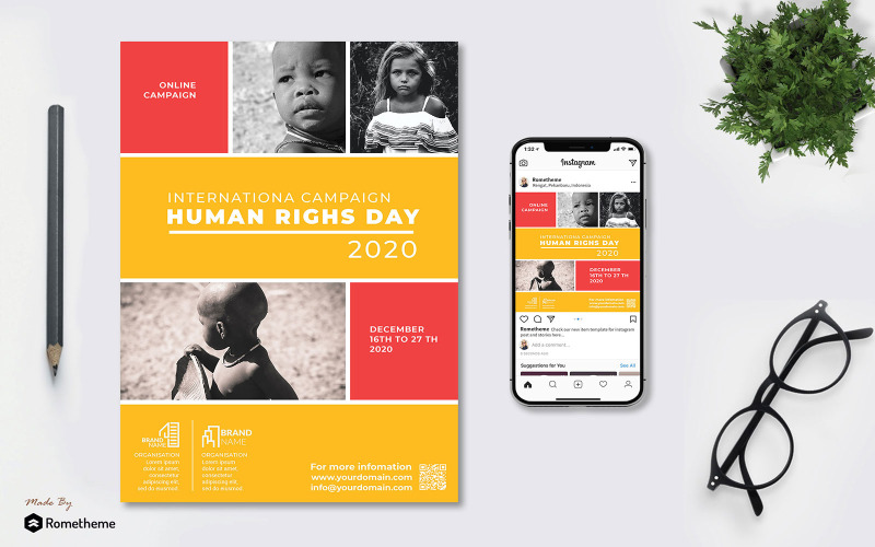 Download Фирменный стиль "Human Right Campaign vol.02 - Flyer - Corporate Identity Template" / Human Right Campaign vol.02 - Flyer - Corporate Identity Template - Фирменный стиль на тему графика banner,brochure,charity,child,community,design,donate,donation,event,flyer,fundraising,grey,humanright,instagram,kid,kids,ngo,post,print,red