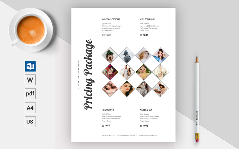 Download Фирменный стиль "Nelson - Photography Pricing Guide - Corporate Identity Template" / Nelson - Photography Pricing Guide - Corporate Identity Template - Фирменный стиль на тему графика microsoft word docx,pricing guide,photography,pricing template,price sheet,photographer,pricing list,pricing package,photography pricing,docx,a4 paper,us letter,editable,printable,minimal des