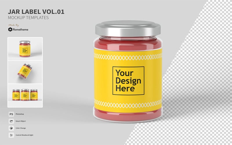 Jar Label vol.01 - FH product mockup