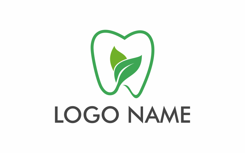 kostenlose grüne Dental-Logo-Vorlage