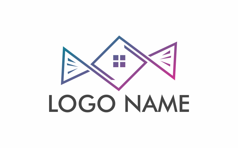 Modèle de logo plat Sweet Home