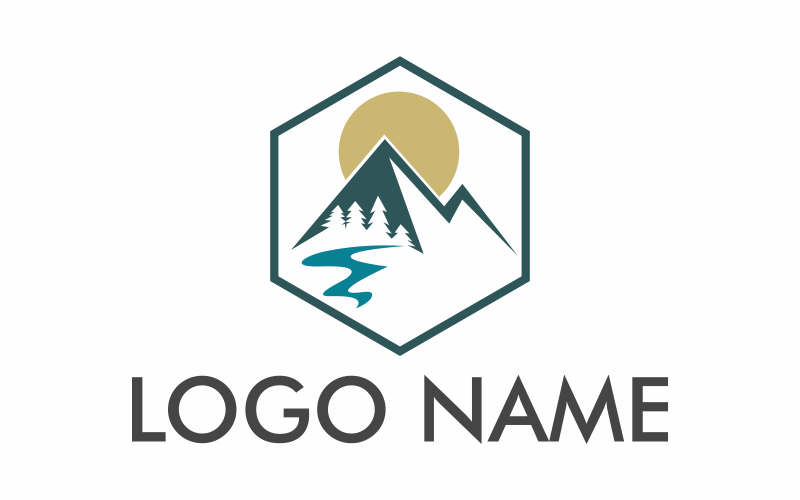 Шаблон логотипу Mountain abstract