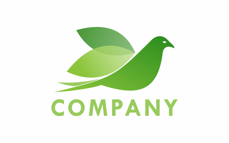 Plantilla de logotipo de pájaro verde
