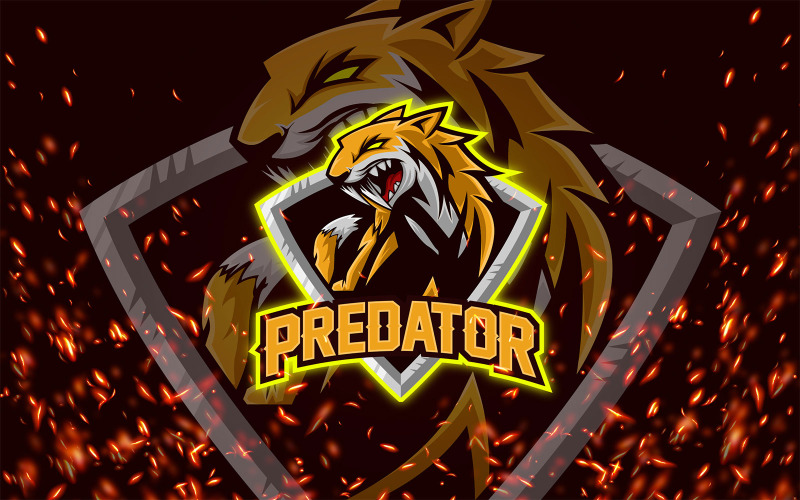 Download Шаблон логотипа "Predator - Esport  YR Logo Template" / Predator - Esport  YR Logo Template - Шаблон логотипа на тему графика predator,logo,esport,mascot,team,squad,gamer,gaming,game,website,sport,ai,illustration,vector,print