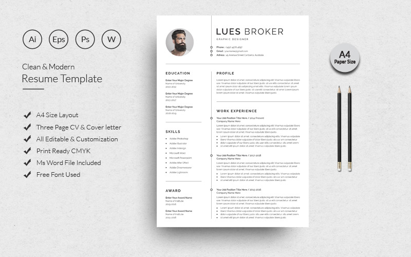 Download Резюме "Professional Lues Resume Template" / Professional Lues Resume Template - Резюме на тему графика resume,cv,clean resume,creative resume,word resume,infographic resume,modern resume,professional resume,student resume,resume mac pages,manager cv template,bankers resume,doctors resume,job s