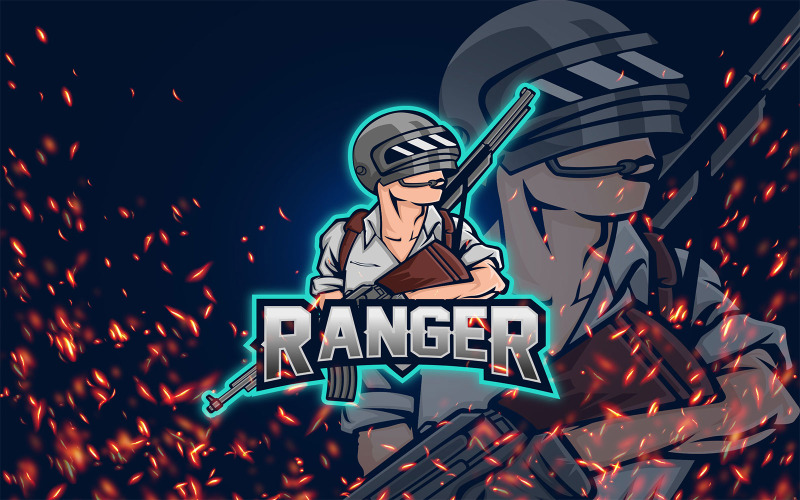 Download Шаблон логотипа "Ranger - Esport &amp; Mascot Logo Template" / Ranger - Esport &amp; Mascot Logo Template - Шаблон логотипа на тему графика ranger,esport,mascot,logo,gaming,gamer,team,squad,guild,illustration,vector,soldier,army,man,hero
