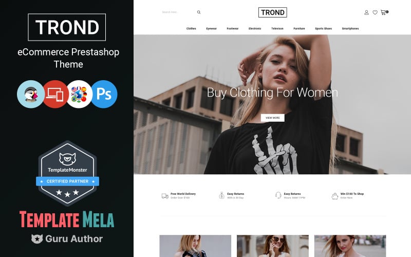 Trond - Fashion Designer Store PrestaShop Theme