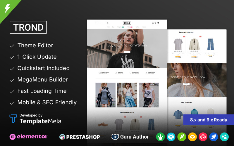 Trond - Thème PrestaShop pour la boutique de créateurs de mode