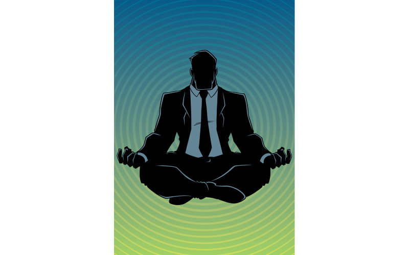 Download Иллюстрация "Businessman Meditating Background Silhouette - Illustration" / Businessman Meditating Background Silhouette - Illustration - Иллюстрация на тему графика man,business,meditating,meditation,zen,yoga,lotus,silhouette,career,professional,businessman,stress,entrepreneur,position,padmasana,calm,control,breath,comic,comic strip