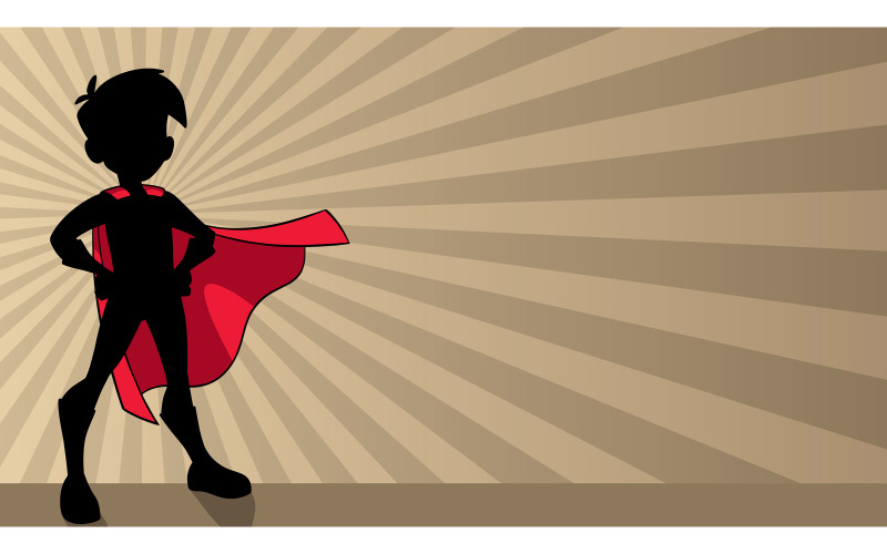 Super Boy Ray Light Silhouette - Ilustração