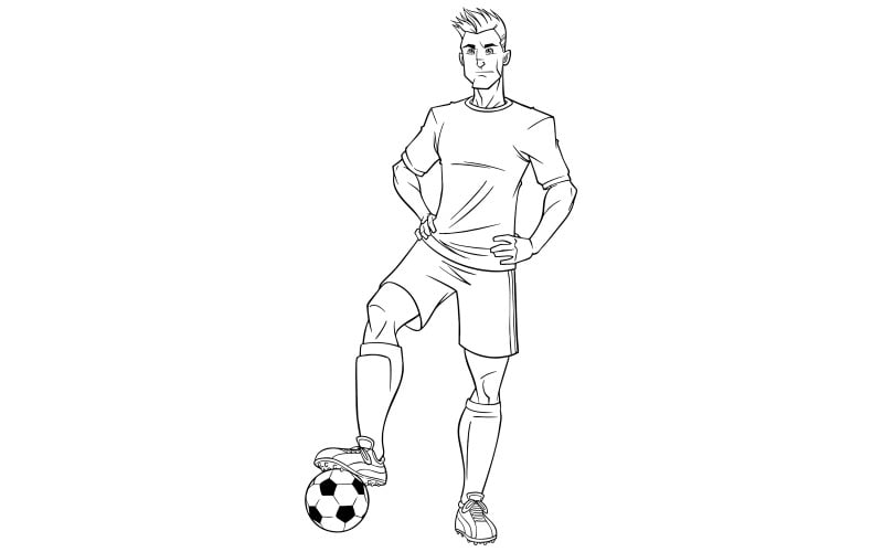 Football Player Stock Illustration  Download Image Now  Soccer Line Art  Single Line  iStock