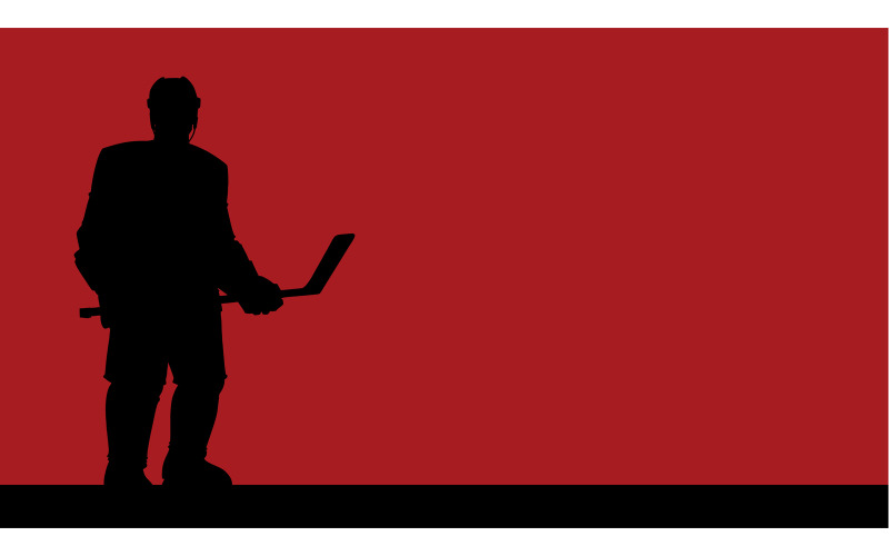 Hockey speler silhouet achtergrond - afbeelding