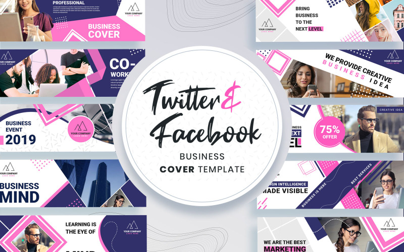 A Facebook és a Twitter borítja a közösségi média sablont