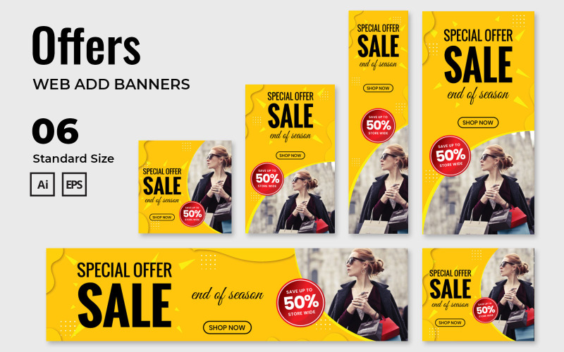 Bannière de vente - modèle d'identité d'entreprise