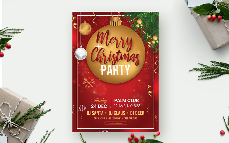 Download Фирменный стиль "Christmas Flyer - Corporate Identity Template" / Christmas Flyer - Corporate Identity Template - Фирменный стиль на тему графика decoration,banner,gift,background,new,holiday,vector,template,party,black,flier,gold,year,christmas,light,card,abstract,merry,design,invitation