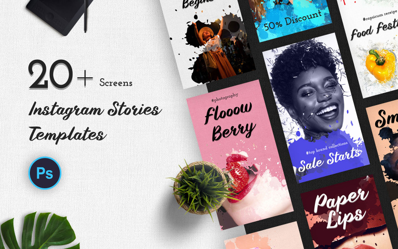 Download Шаблон для соцсетей "Instagram Stories Social Media Template" / Instagram Stories Social Media Template - Шаблон для соцсетей на тему графика instagram,stories,social,media,templates,promotions,post,banner,story,template,creative,modern,fashion,celebration,business