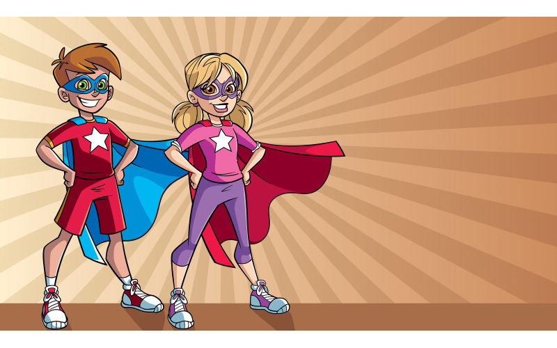 Download Иллюстрация "Little Super Kids Ray Light Background - Illustration" / Little Super Kids Ray Light Background - Illustration - Иллюстрация на тему графика cape,hero,heroine,super,boy,girl,kid,superhero,superheroine,child,friend,boyfriend,girlfriend,couple,brother,sister,cousin,sibling,power,powerful