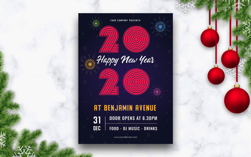 Download Фирменный стиль "New Year Flyer - Corporate Identity Template" / New Year Flyer - Corporate Identity Template - Фирменный стиль на тему графика 2020,party,card,banner,celebrate,type,celebration,calendar,light,sparkle,design,event,greeting,season,template,signs,poster,new,year,2021