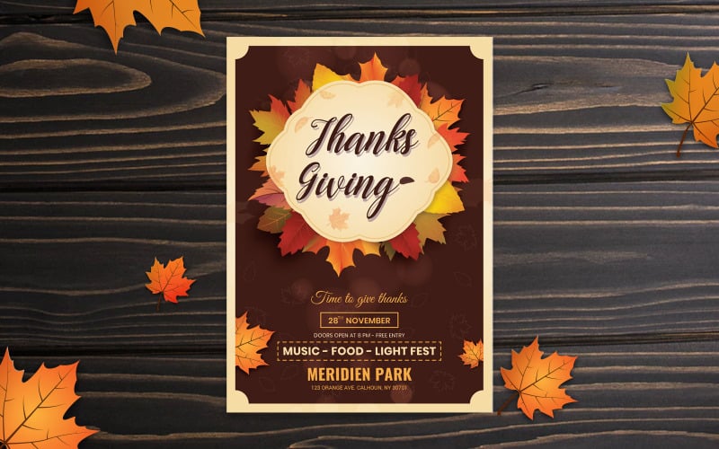 Download Фирменный стиль "Thanks Giving Flyer - Corporate Identity Template" / Thanks Giving Flyer - Corporate Identity Template - Фирменный стиль на тему графика a4,clean,creative,flyer,giving,minimal,modern,poster,print,ready,template,templates,thanks