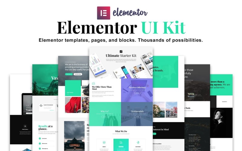 Бах - Elementor UI Kit - шаблоны, набор блоков