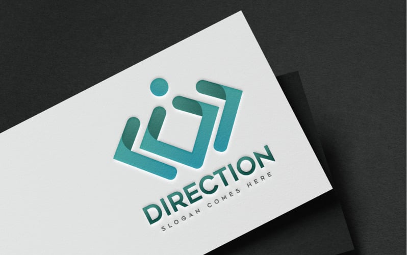 Download Шаблон логотипа "Direction Logo Template" / Direction Logo Template - Шаблон логотипа на тему графика directions,management,guidance,administration,supervision,control command,rule,conduct,handling,running,overseeing,masterminding,leadership,instructions,destination,instruction,injunction,enj