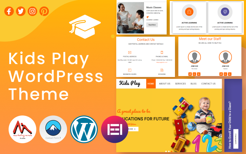 Kids Play - Utbildning WordPress-tema