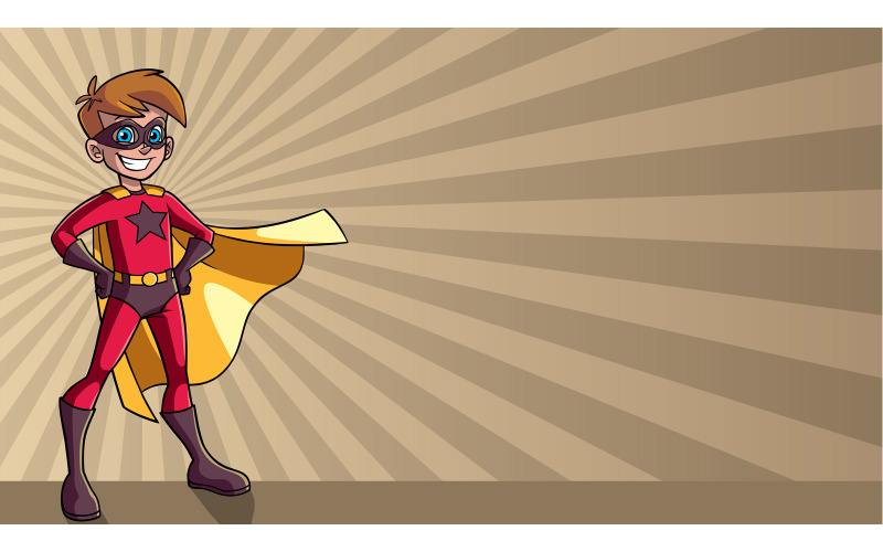Super Boy Ray Light Background - Ilustração