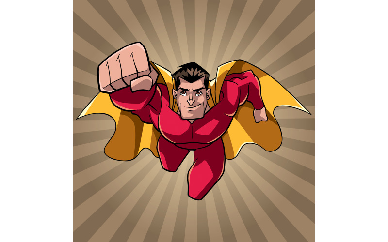 Superbohater przychodzi do Ciebie Ray Light Background - ilustracja