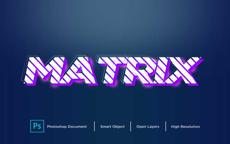 Matrix Text Effect Design Photoshop Layer Style Effect - Ilustração