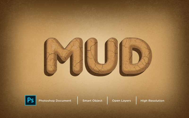 Mud Text Effect Design Photoshop Layer Style Effect - Ilustração