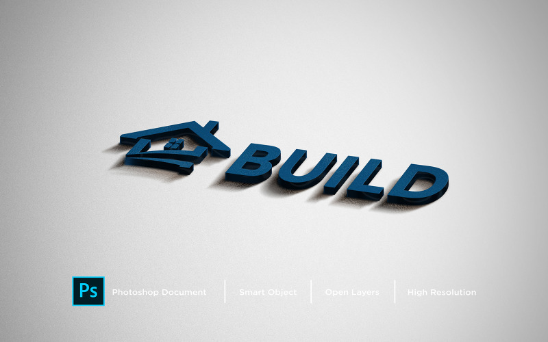 Bouwen Teksteffect Ontwerp Photoshop Laagstijl Effect - Illustratie