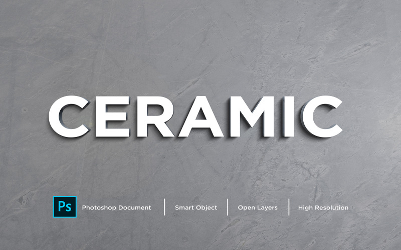 Ceramiczny efekt tekstowy Efekt stylu warstwy Photoshop - ilustracja