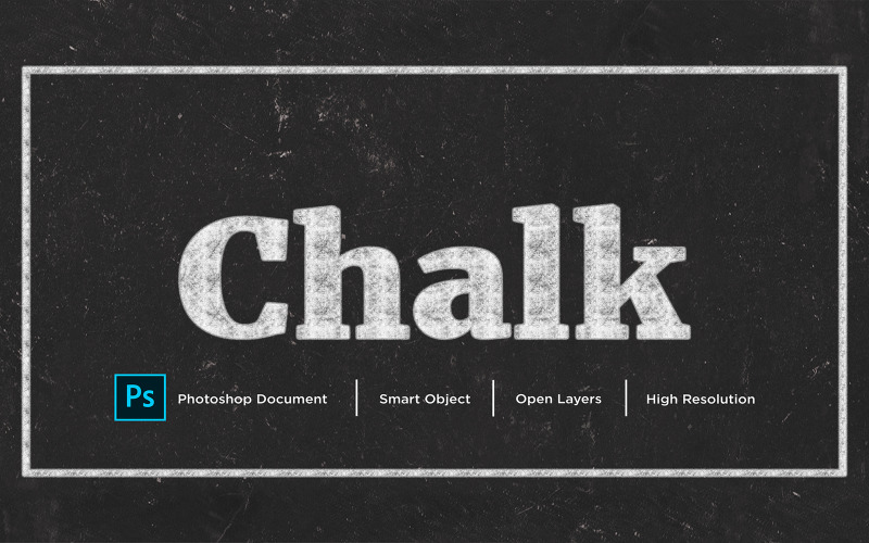 Chalk Text Effect Design Layer Style Effect Illustration