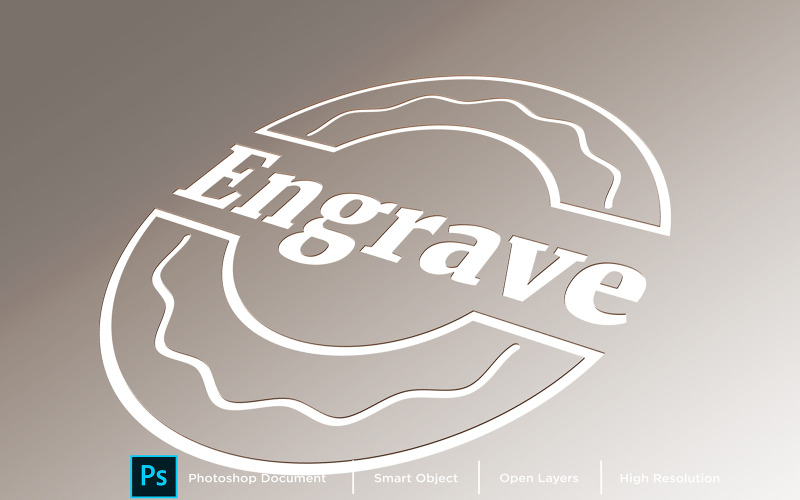 Incisione Effetto testo Design Photoshop Effetto stile livello - Illustrazione