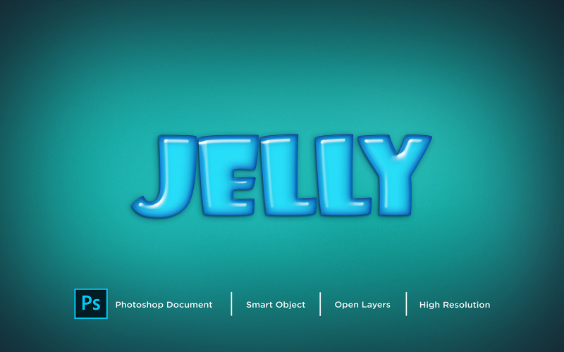 Jelly Text Effect Design Photoshop Layer Style Effect - illustratie